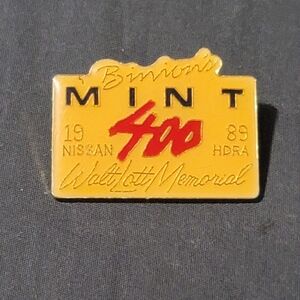 Vtg 1989 Binion's Mint 400 Nissan HDRA Walt Lott Memorial  Lapel Pin